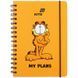 Щоденник на спіралі Kite Garfield (GF26-438), тверда обкладинка
