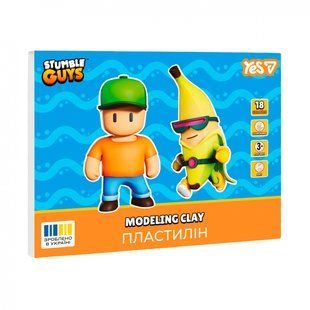 Пластилин Yes, 18 цветов, 360г "Stumble Guys" (540710)