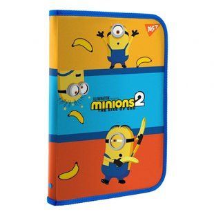 Папка факультативная YES A4 пластиковая на молнии Minions с внутр. карманом (492099)