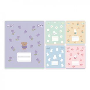 Тетрадь ученическая Yes Miffy Flowers А5 12 кос. (768710)
