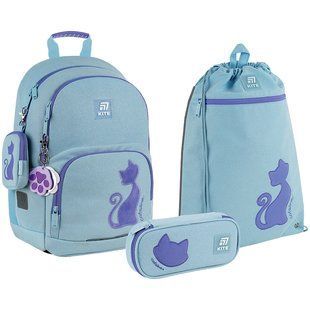 Набор для школы Kite Education Catsline SET_K25-585M-1 (рюкзак, пенал, сумка), комбинированый