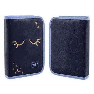 Пенал жесткий YES одинарный без клапана HP-02 Sweet Dreams, синий, 533078, комбинированый