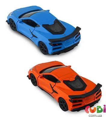 Автомодель - CHEVROLET CORVETTE Z06 2023 (оранжевый, светло-голубой)