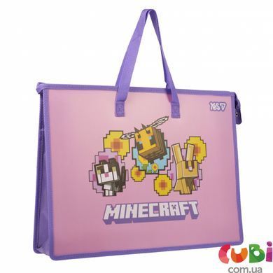 Папкапортфель Yes FC на блискавці з тканинними ручками "Minecraft. Bees" (492358)