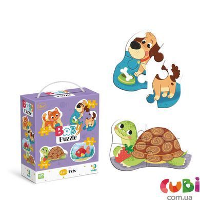 Пазл 4 в 1 &laquo;Baby puzzle. Домашні тварини&raquo; 2-3-4-4 елементи, 300688, Різнобарвний