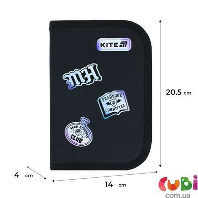 Пенал Kite 1 отделение, 2 отворота, без наполнения 622 MH (MH26-622), Чорний