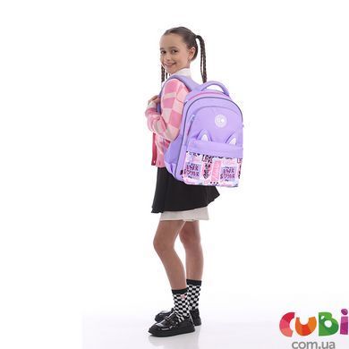 Рюкзак шкільний GoPack Education Cute Ears GO26-182M-4, Бузковий