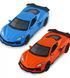 Автомодель - CHEVROLET CORVETTE Z06 2023 (оранжевый, светло-голубой)