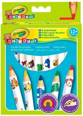 Набір (8) кольорових олівців для самих маленьких Веселі тварини, 1+, 3678