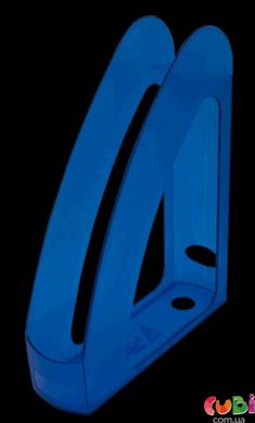 Лоток пластиковый для бумаги вертикальный. Радуга с передней Стенка, JOBMAX, синий (80533)