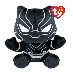 Дитяча мʼяка іграшка TY Marvel Чорна Пантера 15 см, артикул 44000