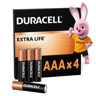 Лужні батарейки Duracell AAA, 4 шт. в упаковці