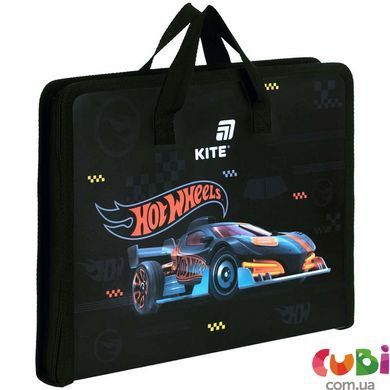 Папка-портфель на блискавці Kite Hot Wheels (HW26-202), 1 відділення, A4