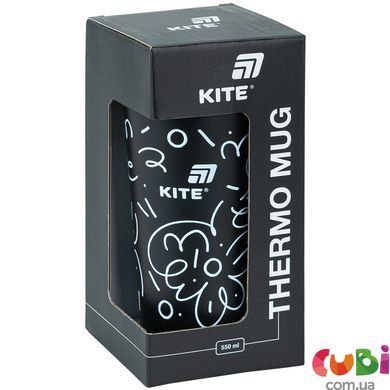 Термокружка Kite, 550 мл, черная (K25-1226-1)