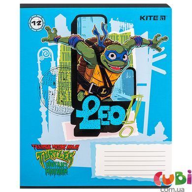 Зошит шкільний Kite Черепашки Ніндзя NT24-234, 12 аркушів, в клітинку, принт
