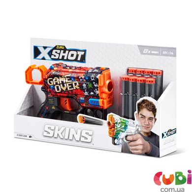 Швидкострільний бластер X-SHOT Skins Menace Game Over (8 патронів), 36515B