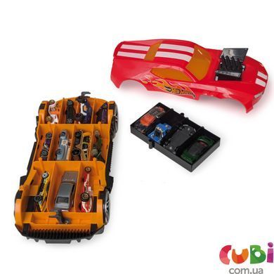 Гоночный автомобиль-гараж 2 в 1 (красный) Hot Wheels (HWCC15R)