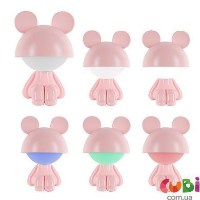 Світильник-нічник LED з акумулятором Kite Cute Mouse K25-316-2-2, рожевий