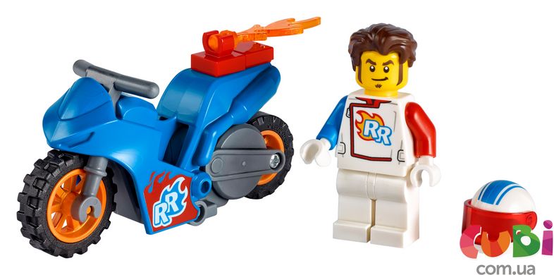 Конструктор LEGO City Stuntz Каскадерський мотоцикл-ракета (60298)