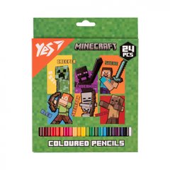 Карандаши цветные Yes 24 цв. "Minecraft. Heroes"