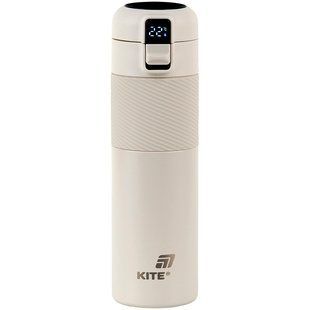 Термос Kite с термодатчиком 450 мл, бежевый (K25-1227-1)