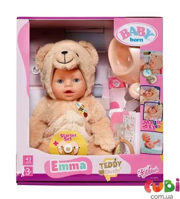 Кукла BABY BORN – ЭММА В КОСТЮМЕ МИШКИ (43 cm, с аксессуарами)