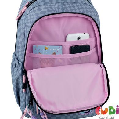 Рюкзак шкільний GoPack Education Pixel Mood GO26-120M-2, сірий, принт