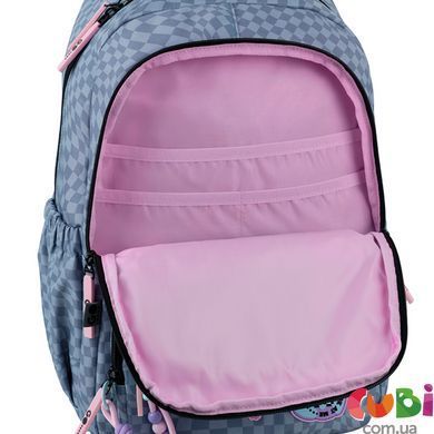 Рюкзак шкільний GoPack Education Pixel Mood GO26-120M-2, сірий, принт