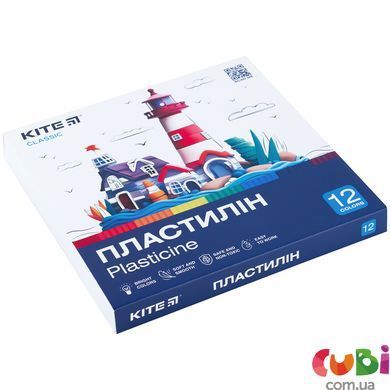 Пластилін, 12 кольорів, 240 г. Kite Classic (K-1086)