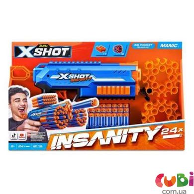 Быстрострельный бластер X-SHOT Insanity-Manic (24 патронов), 36603R