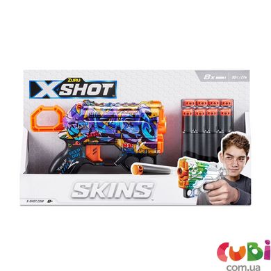 Быстрострельный бластер X-SHOT Skins Menace Spray Tag (8 патронов), 36515D