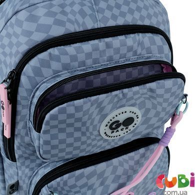 Рюкзак шкільний GoPack Education Pixel Mood GO26-120M-2, сірий, принт