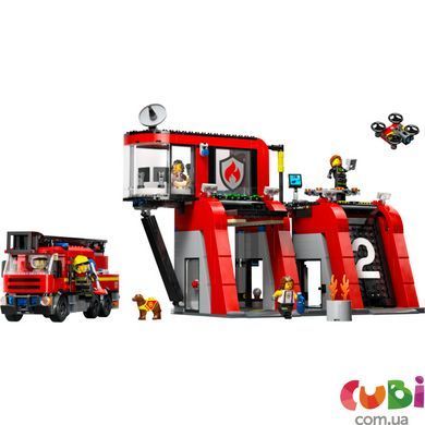 Конструктор Lego City Пожарное депо с пожарной машиной (60414), комбінований