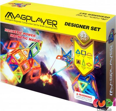 Конструктор магнитный Magplayer 83 элемента (MPA-83)