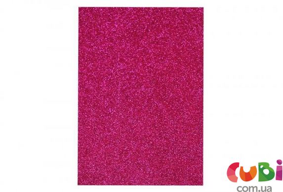 Фоаміран флексика UNISON Малиновий з глітером 20х30 см (7942), Рожевий