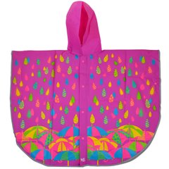 Дождевик-пончо YES со светоотражающим кантом «Яркие зонтики» (706944), Розовый