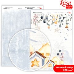 Бумага дизайнерская двухсторонняя матовая "Winter Dreamer" 3, 21х29,7 см, 200 г м2, ROSA TALE (5318067)