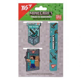 Закладки магнитные Yes "Minecraft", 3 шт (708346)