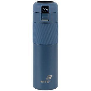 Термос Kite с термодатчиком 450 мл, синий (K25-1227-2)