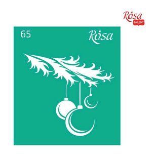 Трафарет багаторазовий самоклеючий, №65, 9х10см, Серія &bdquo;Новий рік&ldquo;, ROSA TALENT (3625165)