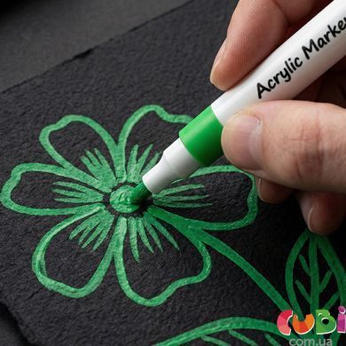 Маркери акрилові Jumbo Kite Creative (K-1290), 12 кольорів