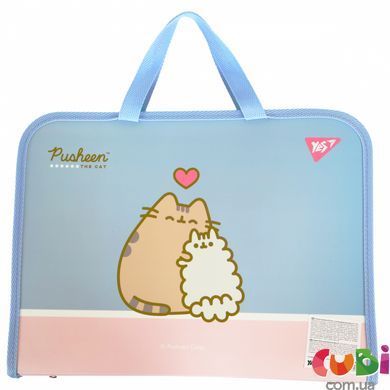 Папка портфель Yes FC на молнии с тканевыми ручками "Pusheen" (492316)