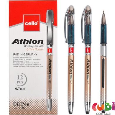 93669 Ручка масляная Athlon Cello CL1166-12 синяя