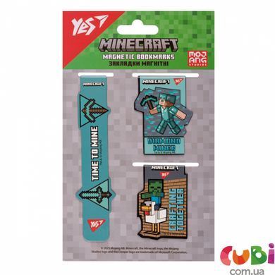 Закладки магнитные Yes "Minecraft", 3 шт (708346)
