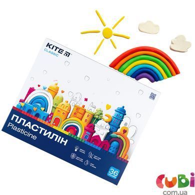 Пластилін, 36 кольорів, 720 г. Kite Classic (K-078)