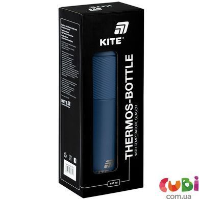 Термос Kite с термодатчиком 450 мл, синий (K25-1227-2)