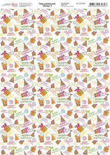 5311089 Бумага дизайнерская Birthday 4, 21х29,7см, 250 м2, ROSA Talent