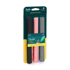 Набір стрижнів для 3D-ручки 3Doodler Start - МІКС (75 шт: чорний, рожевий, сірий)