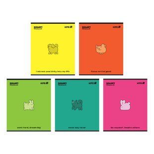 Тетрадь школьная Kite One Color K25-259-2, 48 листов, в клетку