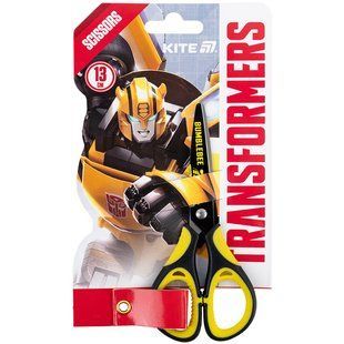 Ножиці дитячі з гумовими вставками та малюнком на лезі Kite Transformers TF25-148, 13 см